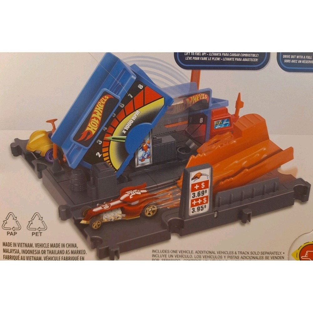 Hot Wheels City Fuel Station Shift Track Set Sealed Mattel Toy Car HKX45 - Picture 7 of 11